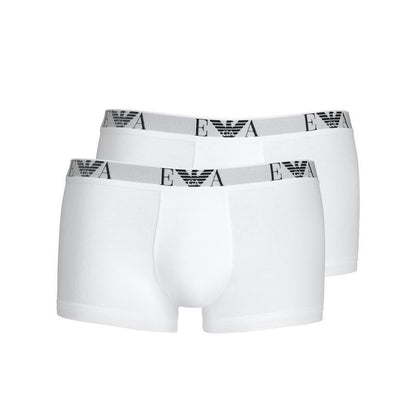 Premium Emporio Armani Men's 2-Pack Stretch Cotton Trunk with Iconic Eagle Logo