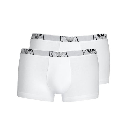 Premium Emporio Armani Men's 2-Pack Stretch Cotton Trunk with Iconic Eagle Logo
