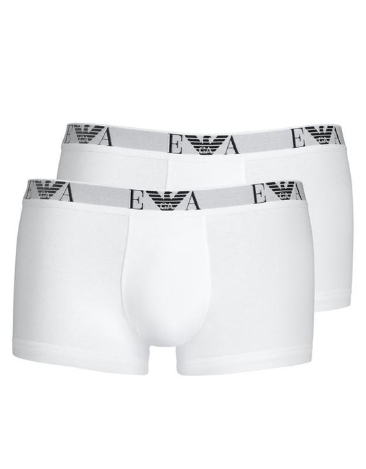Premium Emporio Armani Men's 2-Pack Stretch Cotton Trunk with Iconic Eagle Logo