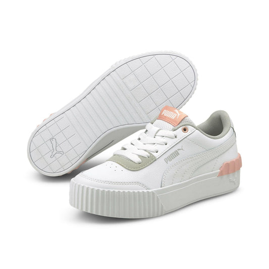 Puma Carina Lift Junior Sport Sneakers: Stylish White Platform Shoes for Kids