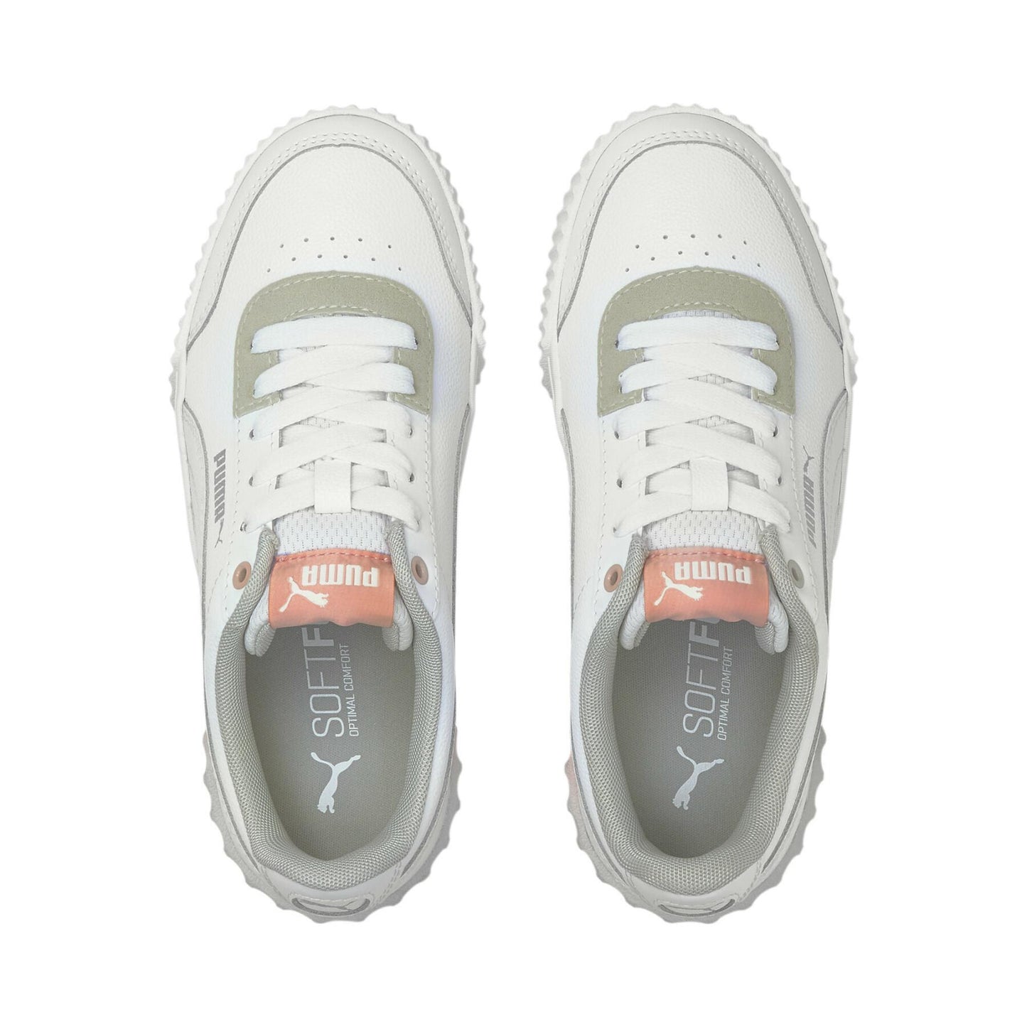 Puma Carina Lift Junior Sport Sneakers: Stylish White Platform Shoes for Kids