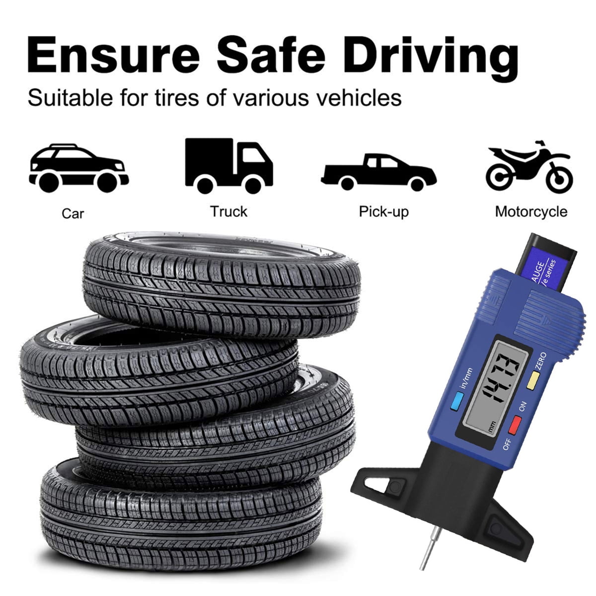 Willstar Digital Tyre Tread Depth Gauge