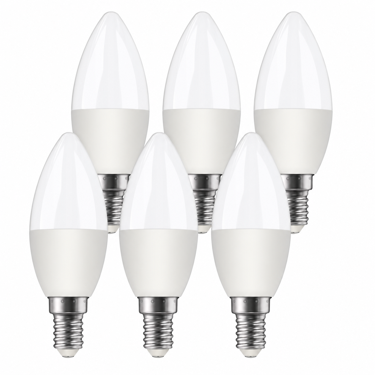 EvaStary C37 LZ002 E14 LED Candlelight Bulbs 5W - 6 Pack