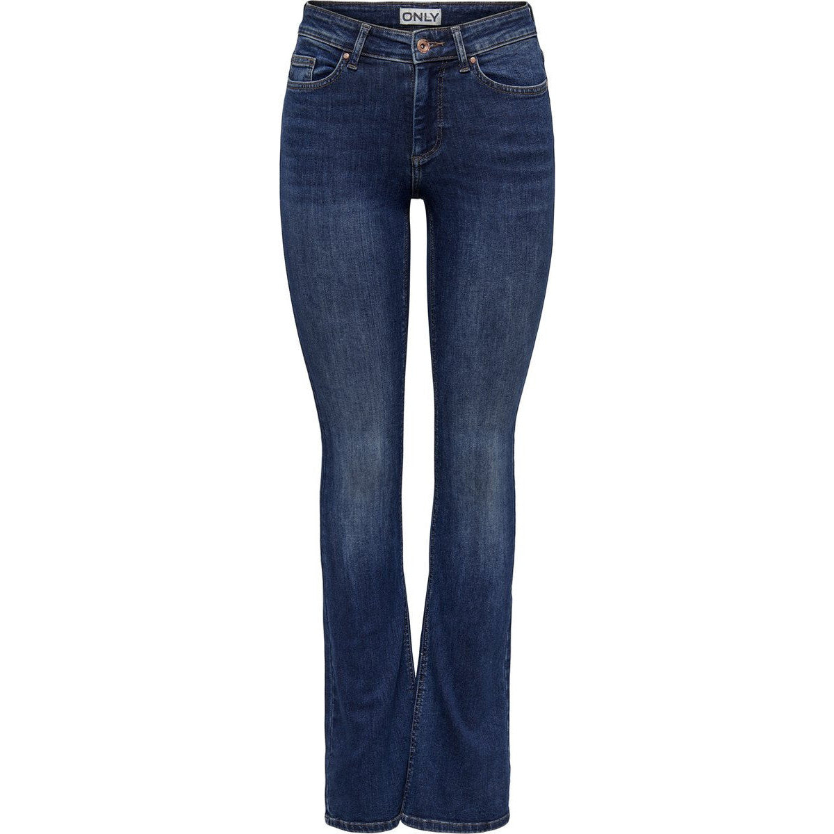 ONLY Onlblush Mid Flared Denim Jeans for Women Dark Blue