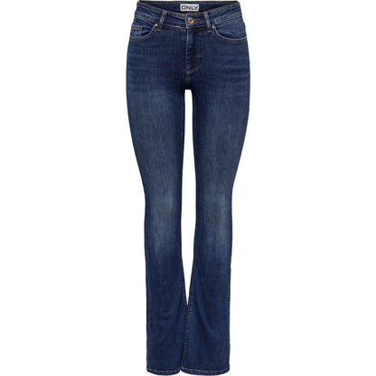 ONLY Onlblush Mid Flared Denim Jeans for Women Dark Blue