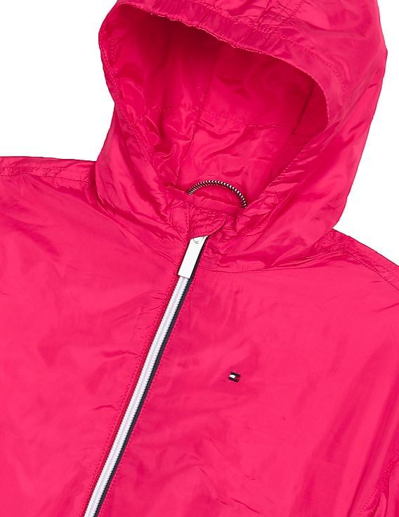 Tommy Hilfiger Kids Girls Pink Essential Light Padded Jacket with Hood