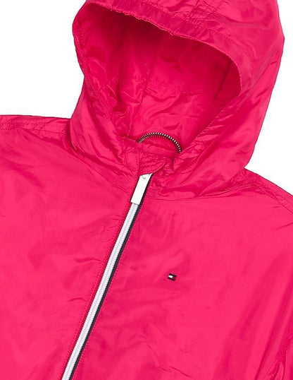 Tommy Hilfiger Kids Girls Pink Essential Light Padded Jacket with Hood