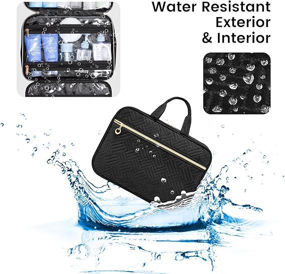 Hanging Toiletry Bag – Waterproof 4‑Compartment Travel Organizer