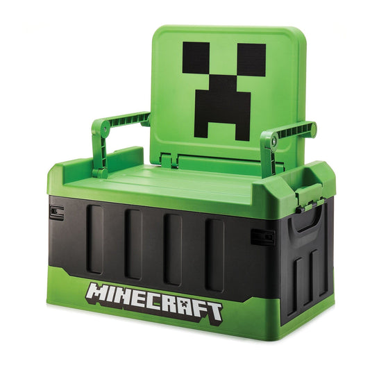 Official Minecraft Storage Chair with Foldable Seat and Hidden Compartment