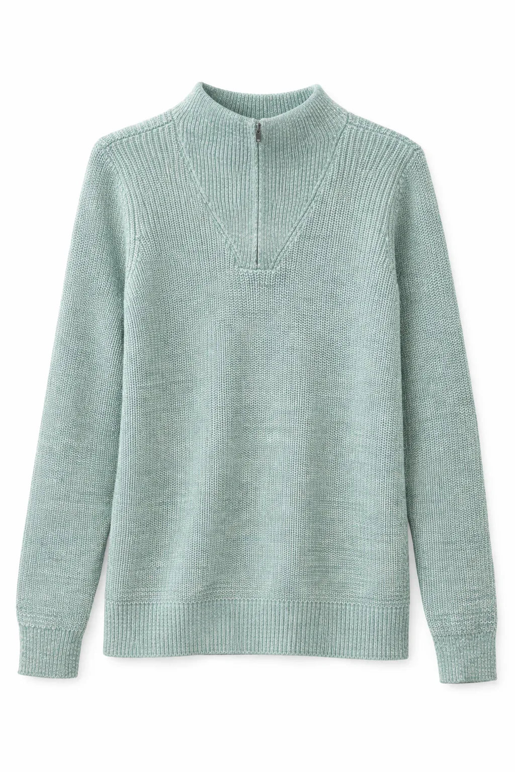 Lands' End Women's Petite Drifter Shaker Wedge Quarter Zip Sweater - Gomix Brands Outlet