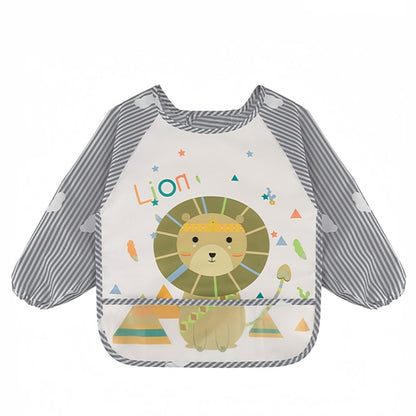 Mr. Penda Long Sleeve Baby Bibs Waterproof Smock 6-36 Months Lion
