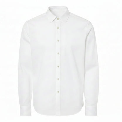 Livergy Men’s Linen‑Cotton Shirt  Green Long Sleeve