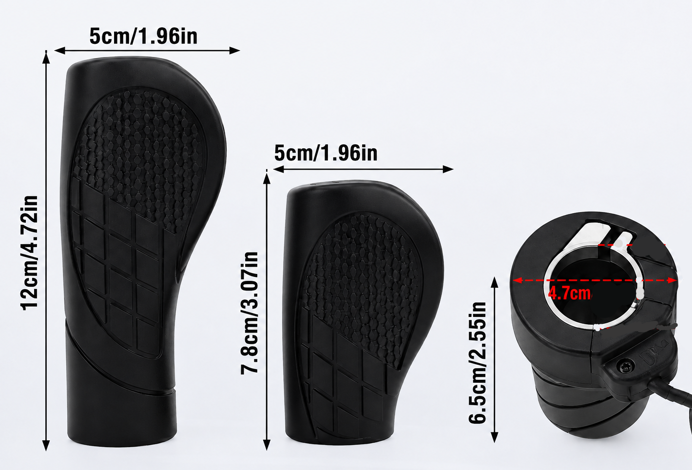 Wuxing WUX-HAF-THR Electric Bike Half Twist Throttle for E-Bike and E-Scooter