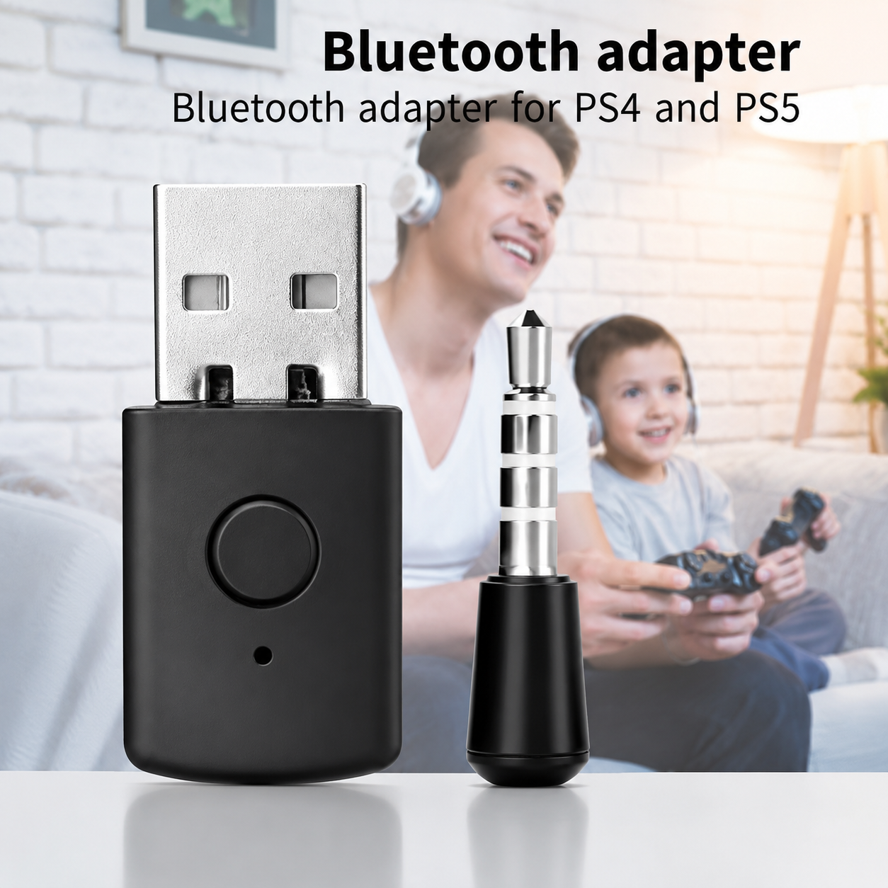 Bluetooth Adapter USB 4.0 Adapter Transmitter for PS5/PS4 Wireless Audio Dongle