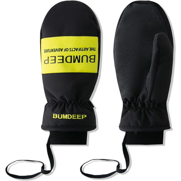 Bumdeep Women's Black and Hot Pink Gloves M