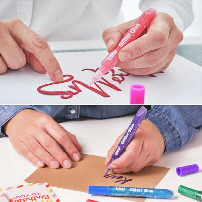 Uhu Glitter Glue 6 Pack 10ml Tubes