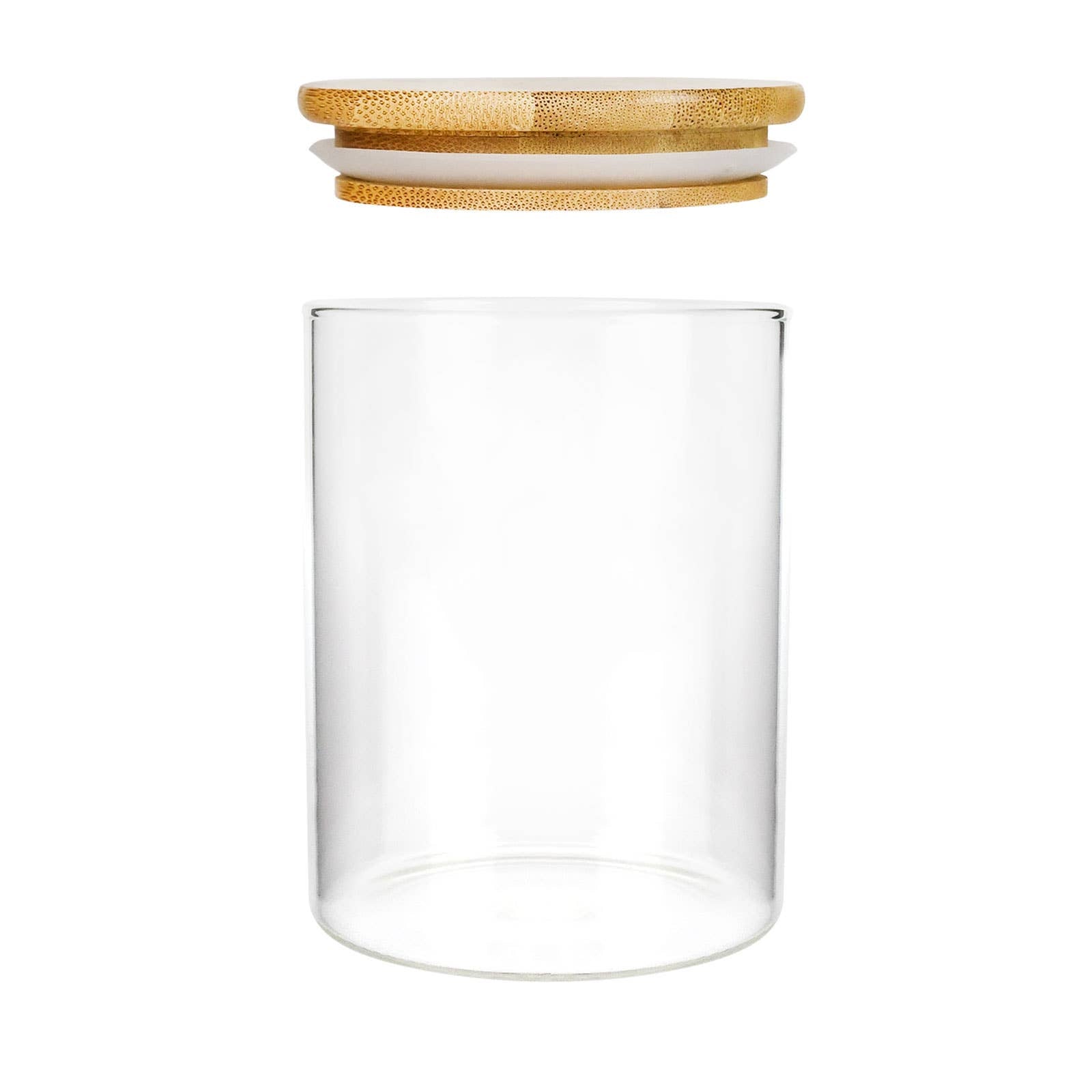 18oz (532ml) Bamboo Lid Glass Spice Jar – Eco-Friendly Kitchen Storage