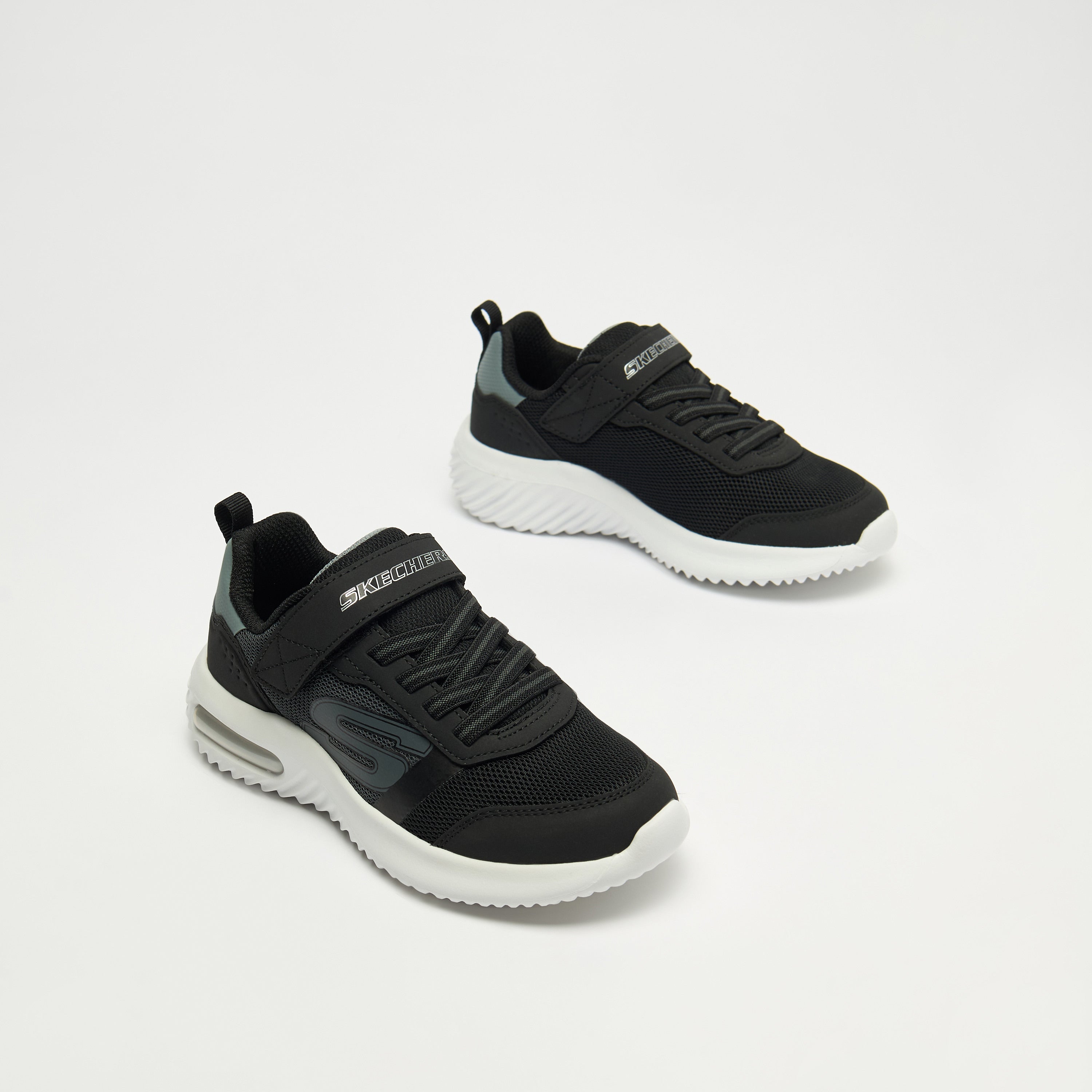 Skechers Boys Bounder-Tech Hook & Loop Sneakers - Durable Performance Shoes