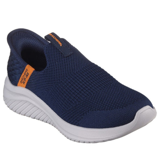 Kids' Skechers Ultra Flex 3.0 Smooth Step Navy Slip-On Athletic Shoes