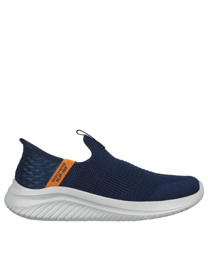 Kids' Skechers Ultra Flex 3.0 Smooth Step Navy Slip-On Athletic Shoes