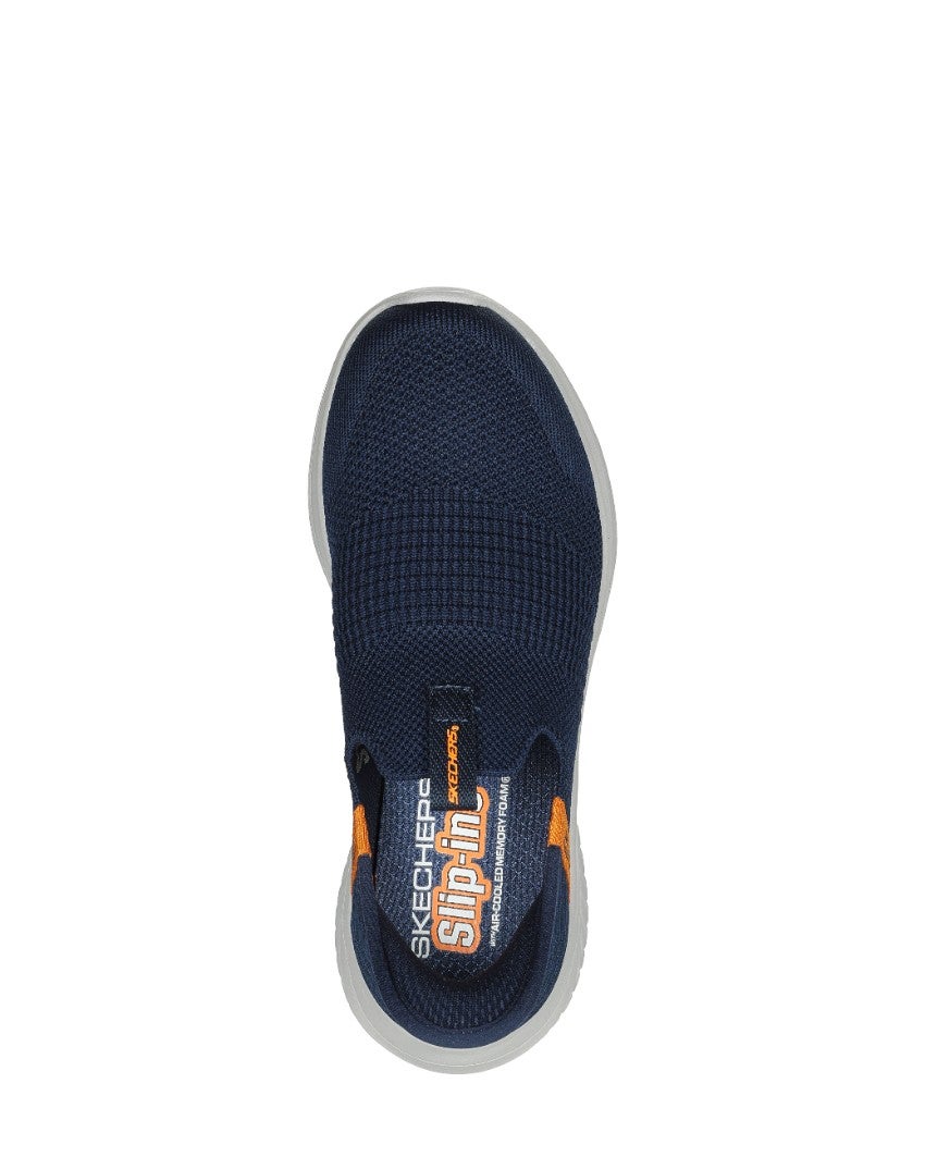 Kids' Skechers Ultra Flex 3.0 Smooth Step Navy Slip-On Athletic Shoes