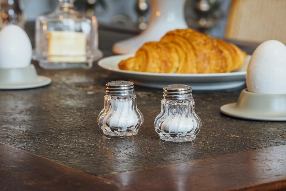 Compact Stainless Steel Mini Shaker Set with Glass Lids - 3 Pieces