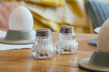 Compact Stainless Steel Mini Shaker Set with Glass Lids - 3 Pieces