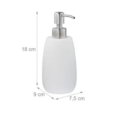 Relaxdays Rechargeable Soap Dispenser 300ml White Bathroom