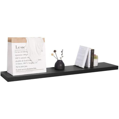 WOLTU Black Wood Floating Wall Shelf for Home Storage and Display