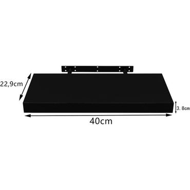 WOLTU Black Wood Floating Wall Shelf for Home Storage and Display