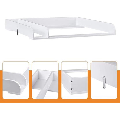 WOLTU White MDF Baby Changing Table Topper: Safe, Sturdy, & Stylish Organizer