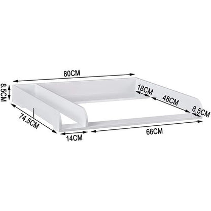 WOLTU White MDF Baby Changing Table Topper: Safe, Sturdy, & Stylish Organizer