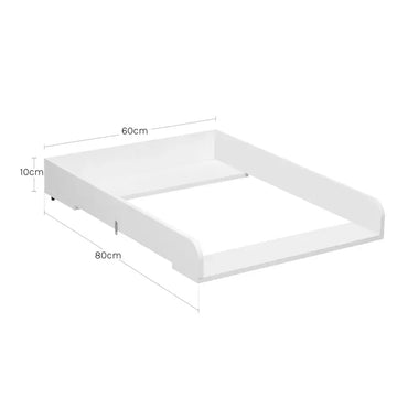 White MDF Changing Table Topper - Convert Dresser to Nursery Station