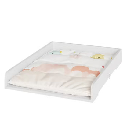 White MDF Changing Table Topper - Convert Dresser to Nursery Station