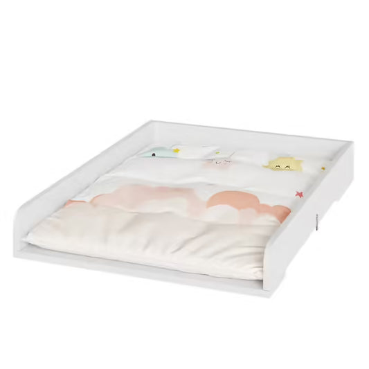 White MDF Changing Table Topper - Convert Dresser to Nursery Station