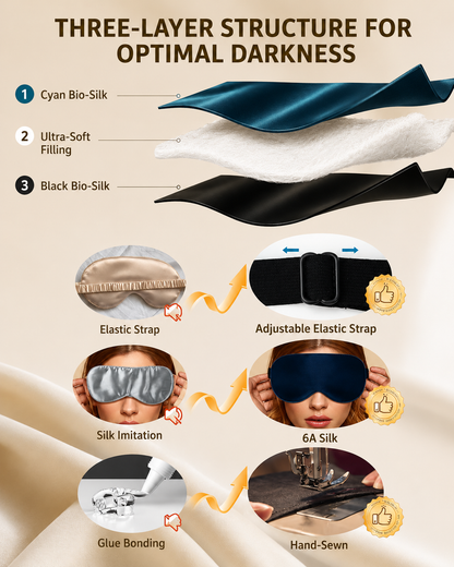 Aosun 100% Pure Silk Hypoallergenic Sleep Mask
