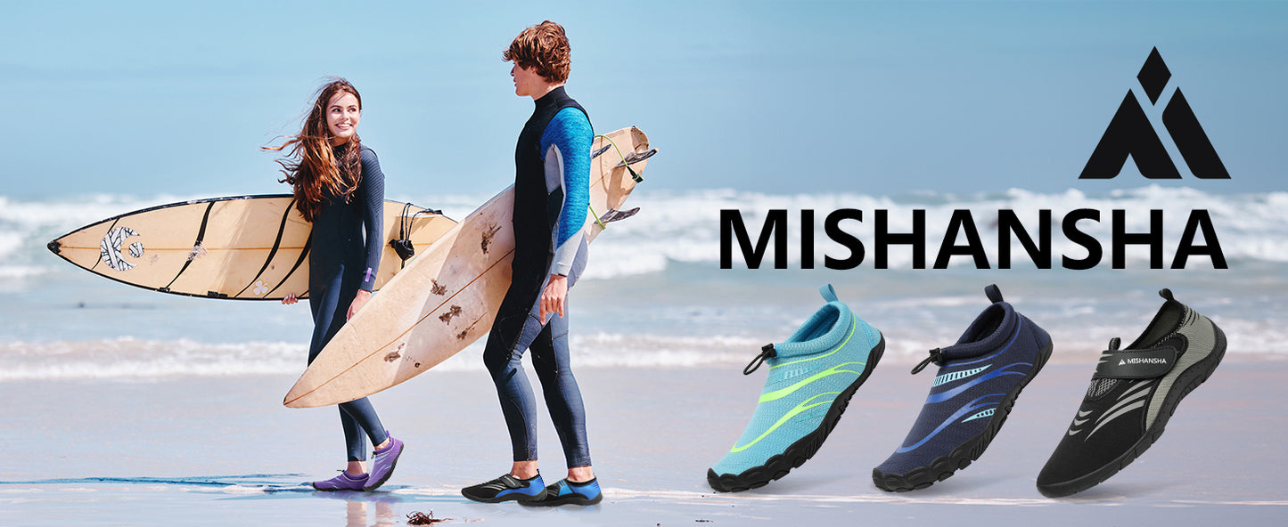 Mishansha Unisex Barefoot Quick-Dry Water Shoes for Beach Swim Surf Yoga
