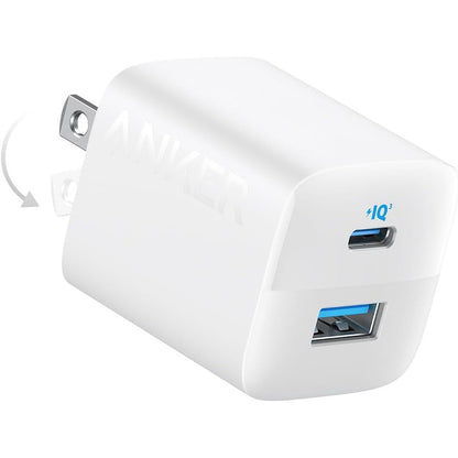 Anker 33W USB‑C Dual‑Port Compact Charger with Foldable Plug