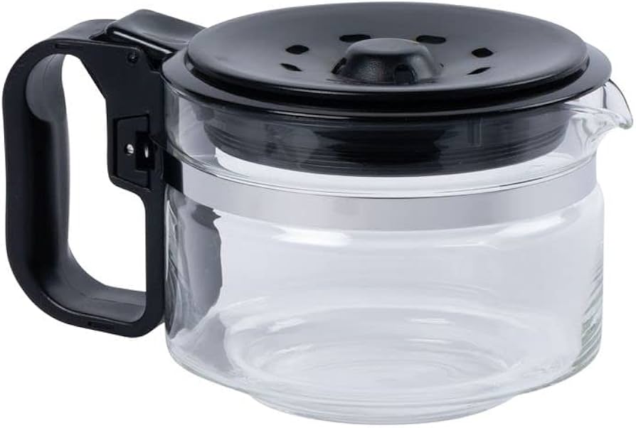 Fackelmann Universal Glass Coffee Pot Carafe, Adjustable Lid for 9-12 Cups