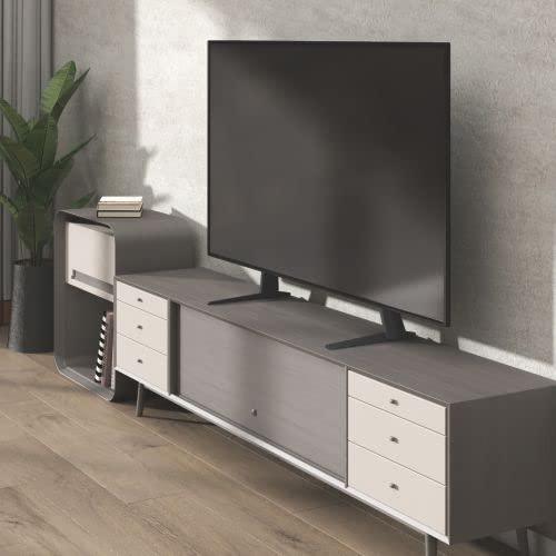LUMI Minimalist Tabletop TV Stand LDT03-21L Black, 50kg Capacity - Gomix Brands Outlet
