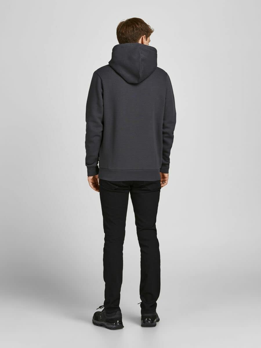 JACK & JONES Men's Cotton Pullover Hoodie: Comfortable, Stylish, Logo Design, Multiple Colors