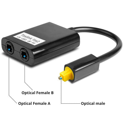 FORIDA Toslink Optical Audio Splitter 1 in 2 Out