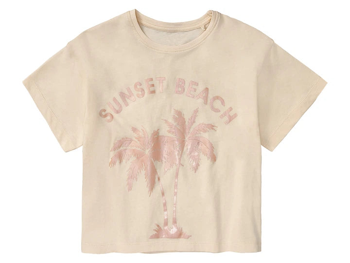 Pepperts! Girls' Cropped T-Shirt Set 2-Pack Pink 134-140 cm (8-10 Years) 407499