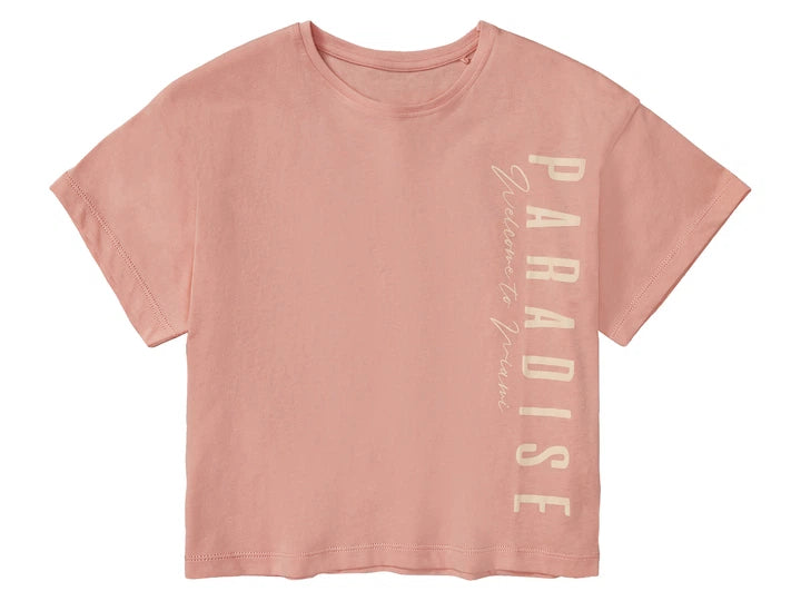 Pepperts! Girls' Cropped T-Shirt Set 2-Pack Pink 134-140 cm (8-10 Years) 407499