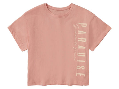 Pepperts! Girls' Cropped T-Shirt Set 2-Pack Pink 134-140 cm (8-10 Years) 407499