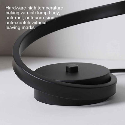 Modern Round Glass Table Lamp with 3‑Way Dimmable LED Light