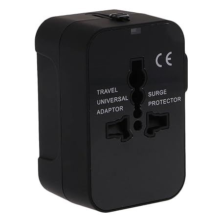 Reiseadapter HHT202 Travel Adapter All-in-One Power Plug with 2 USB Ports