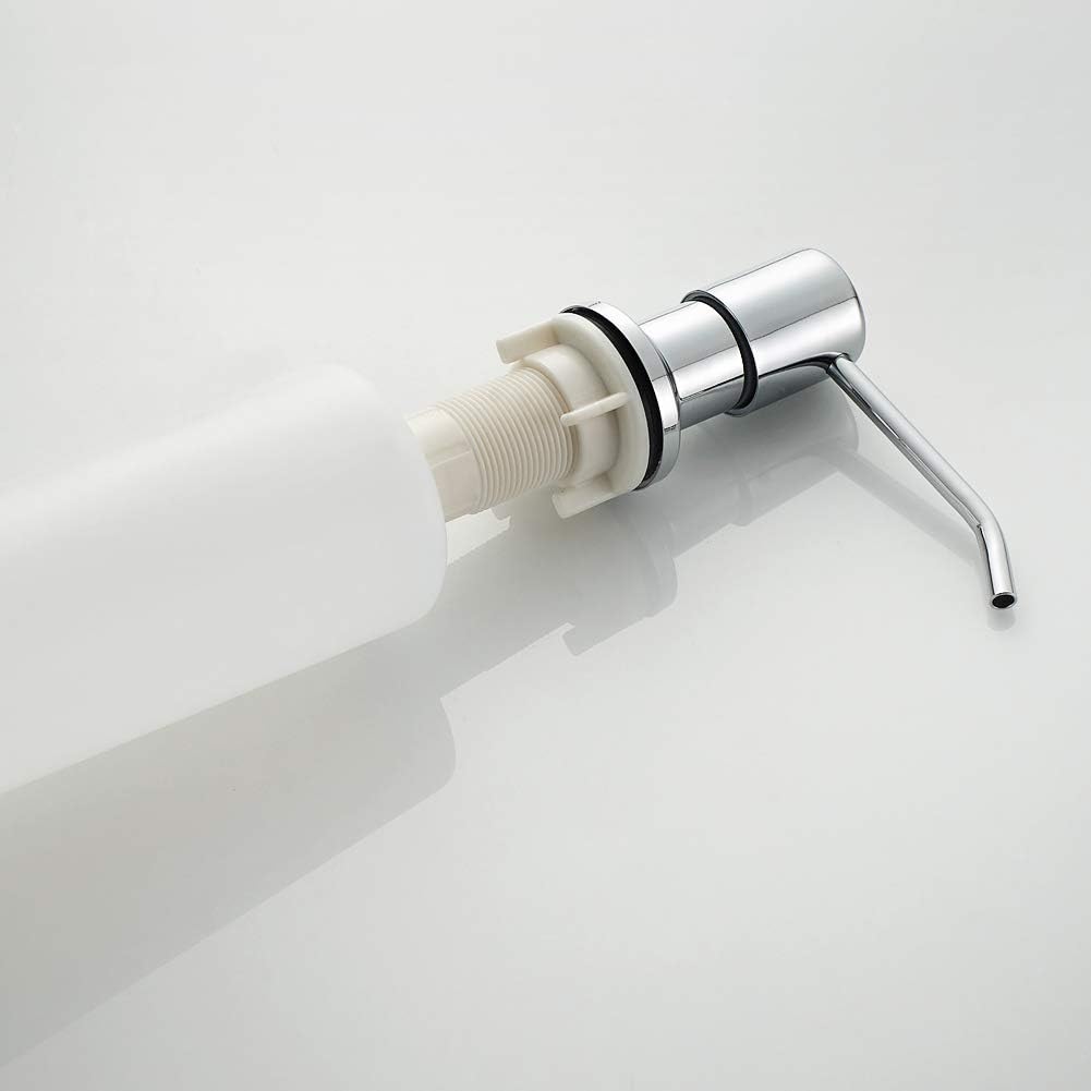 Ibergrif M34027 Kitchen Sink Built-in Soap Dispenser, 400ml Stainless Steel 360° Rotation Nozzle