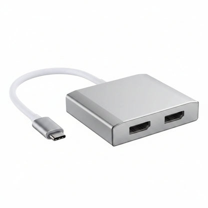 WJESOG USB C to Dual DisplayPort Splitter Adapter Hub Dual 4K@60Hz for Windows Mac