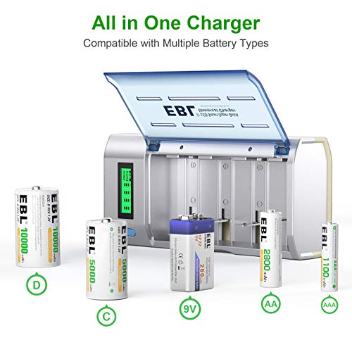 EBL Universal LCD Battery Charger with Discharge Function